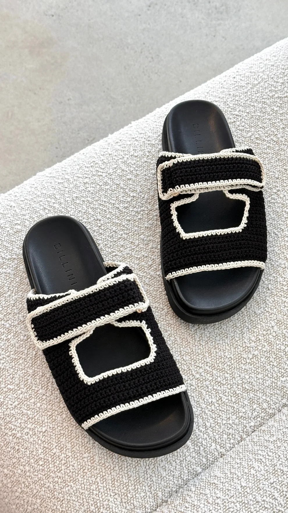 Abbot Sandals - Black / White Contrast