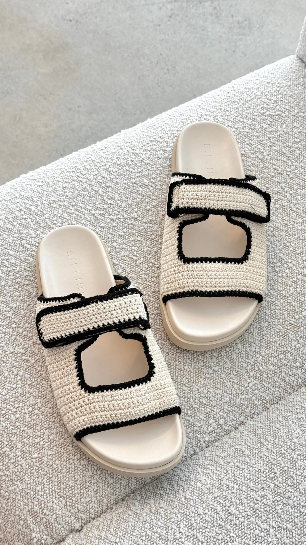 Abbot Sandals - White / Black Contrast
