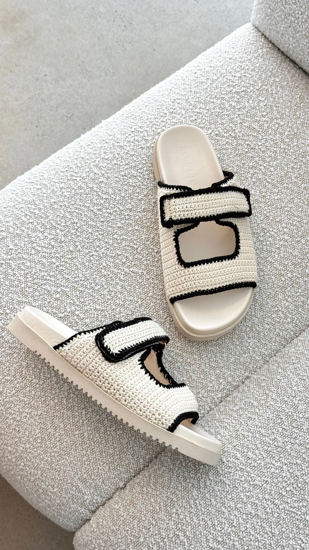 Abbot Sandals - White / Black Contrast