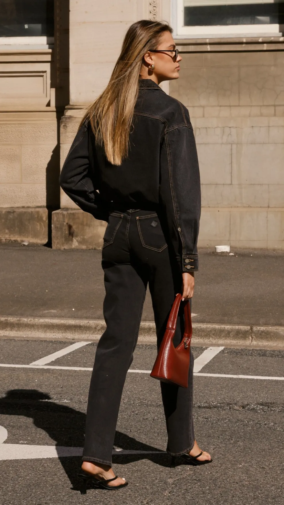 Abrand Denim Bomber Cara - Washed Black