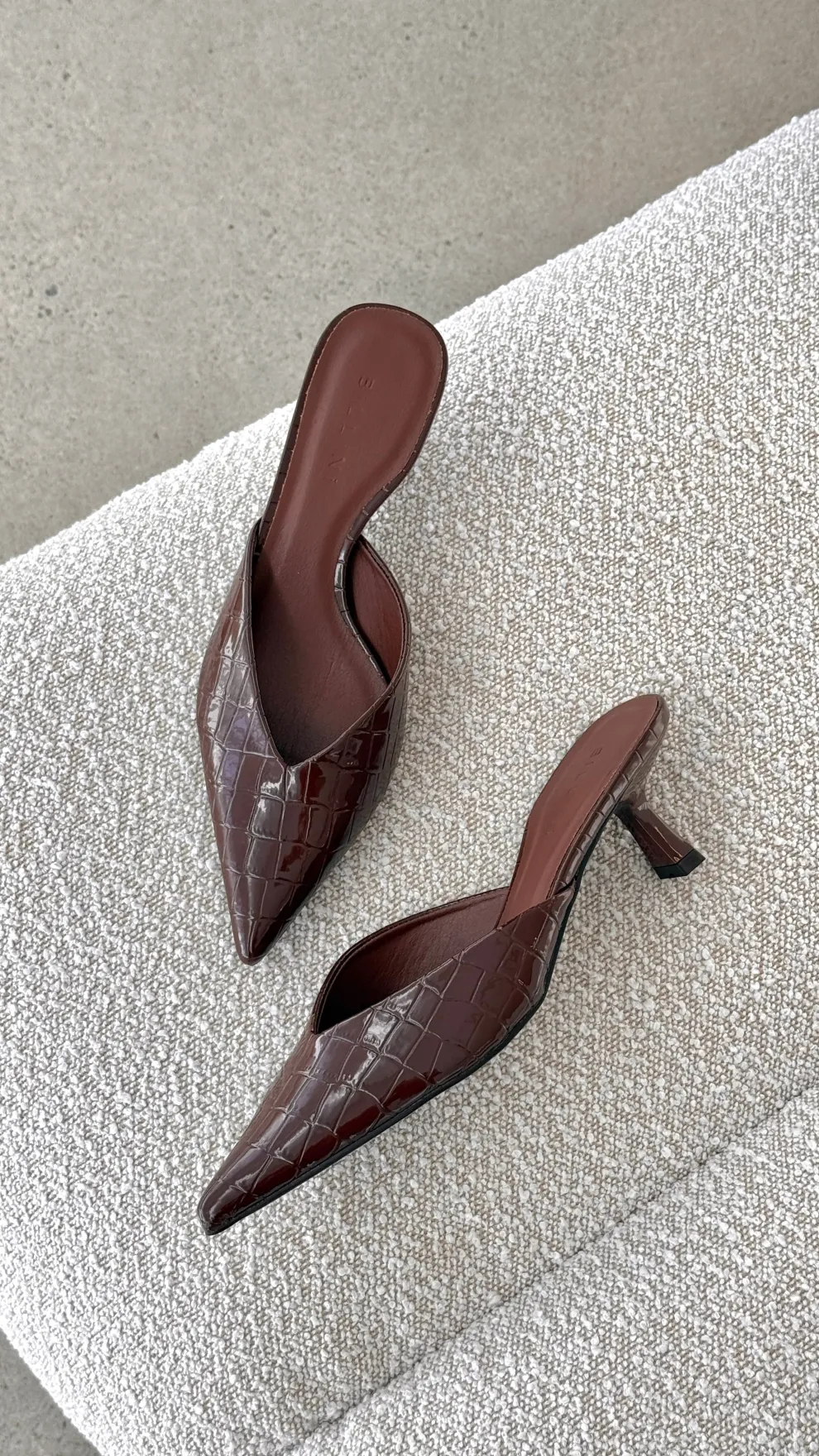 Adele Heel - Chocolate Patent Croc