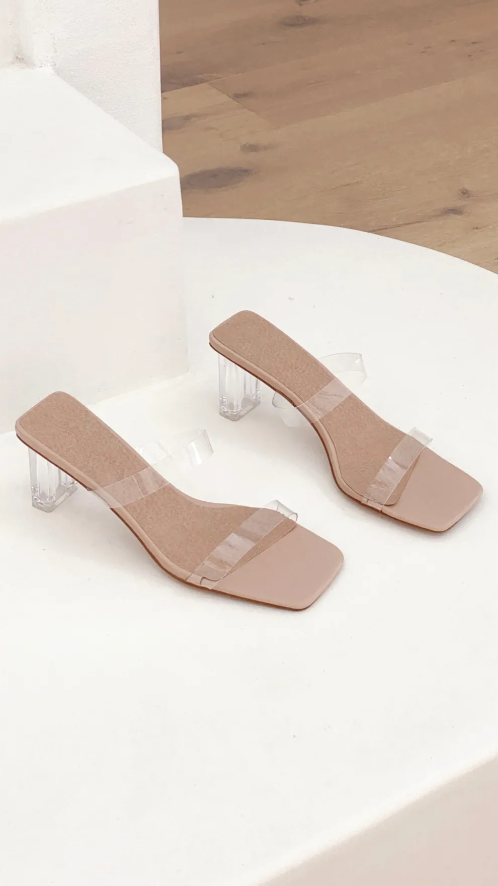 Aena Heel - Nude/Clear