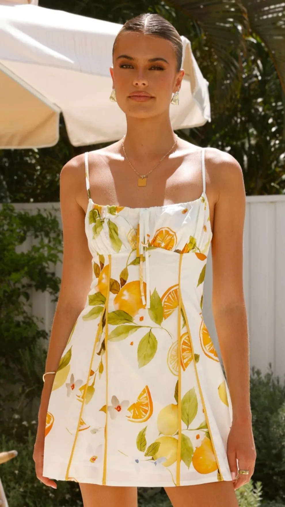 Agatha Mini Dress - Yellow Print