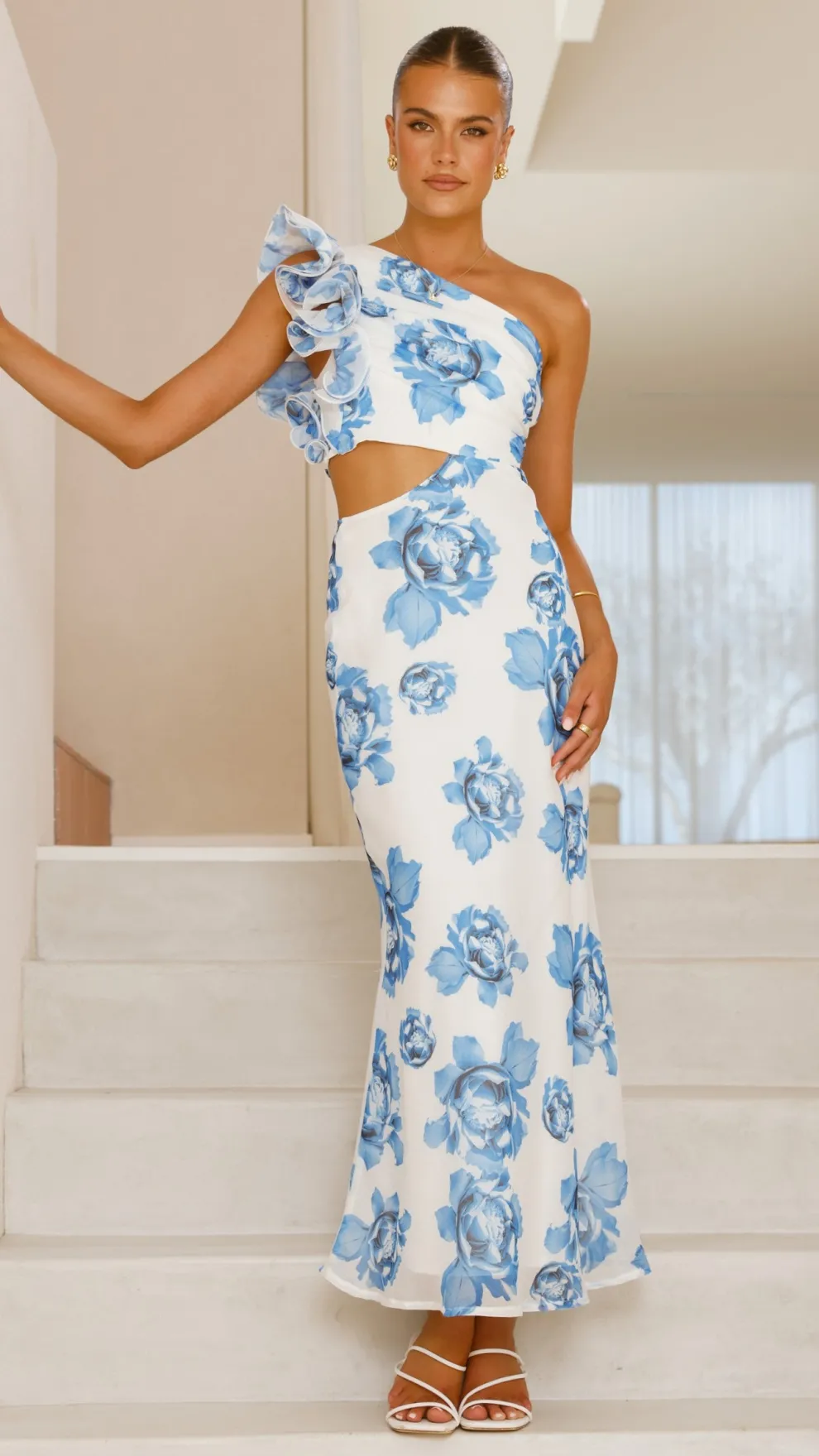 Amina Maxi Dress - Blue Rose