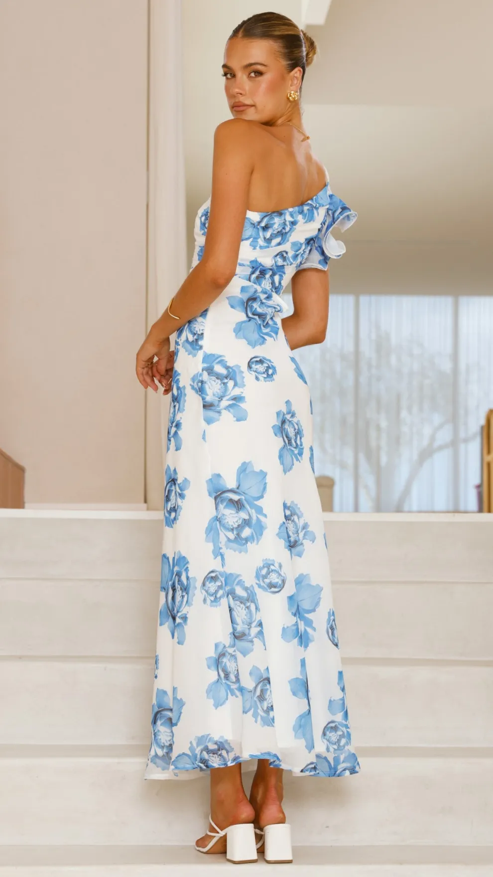Amina Maxi Dress - Blue Rose
