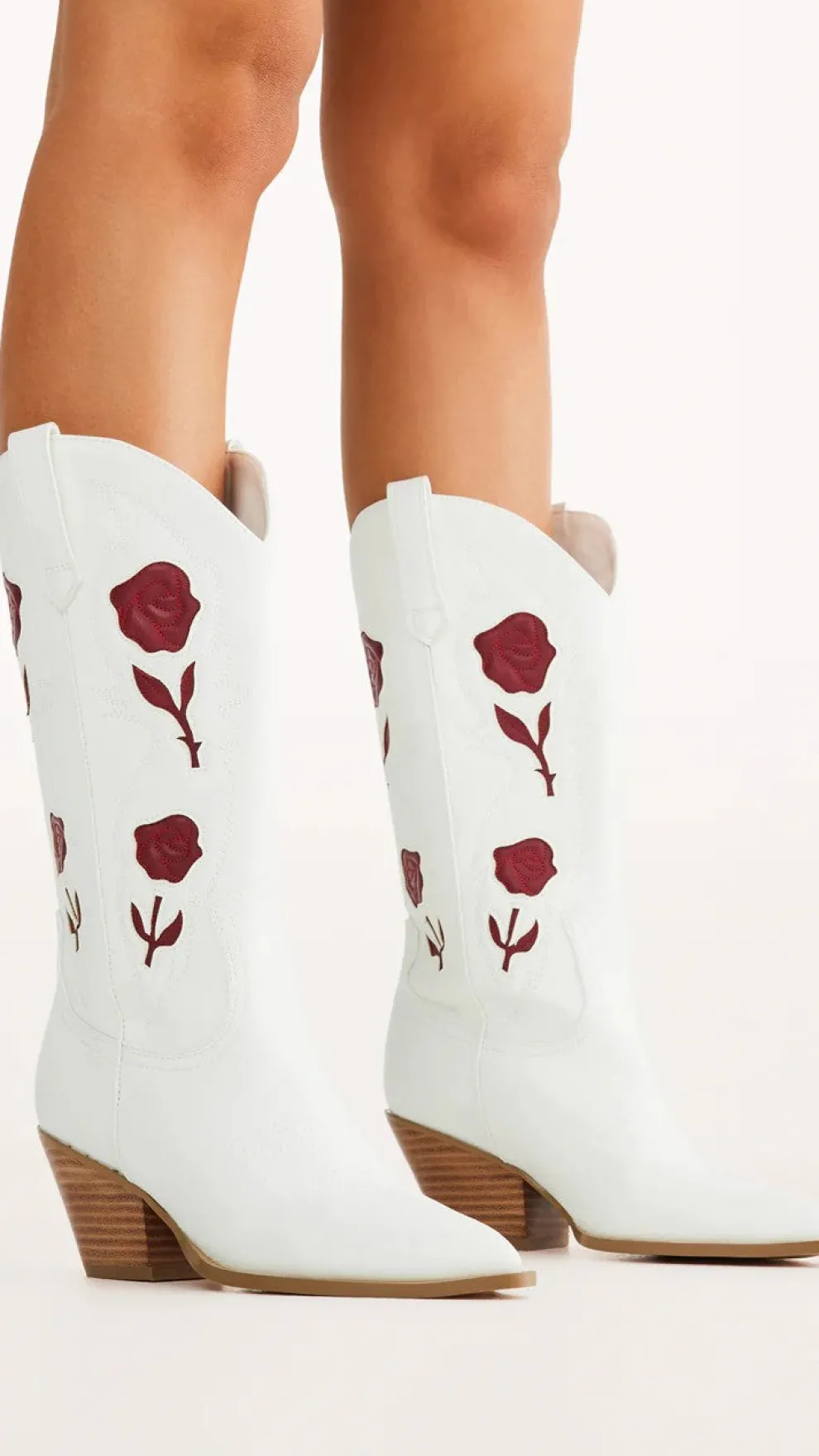 Arden Boots - White-Garnet