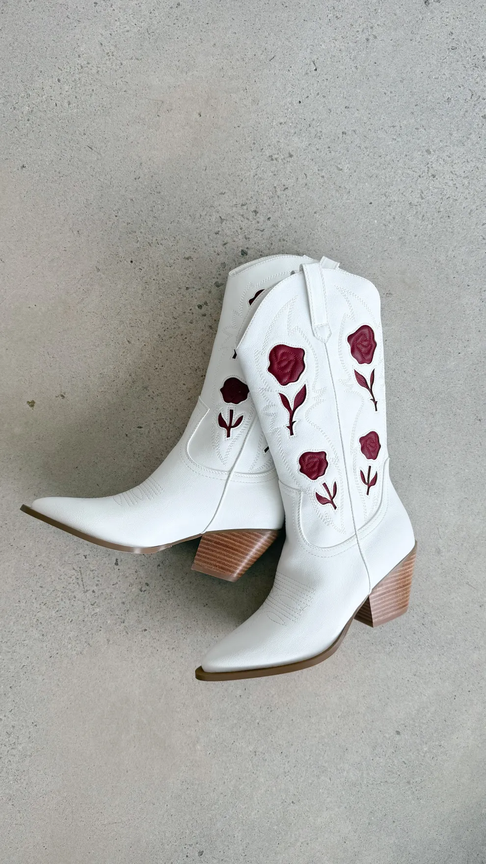 Arden Boots - White-Garnet