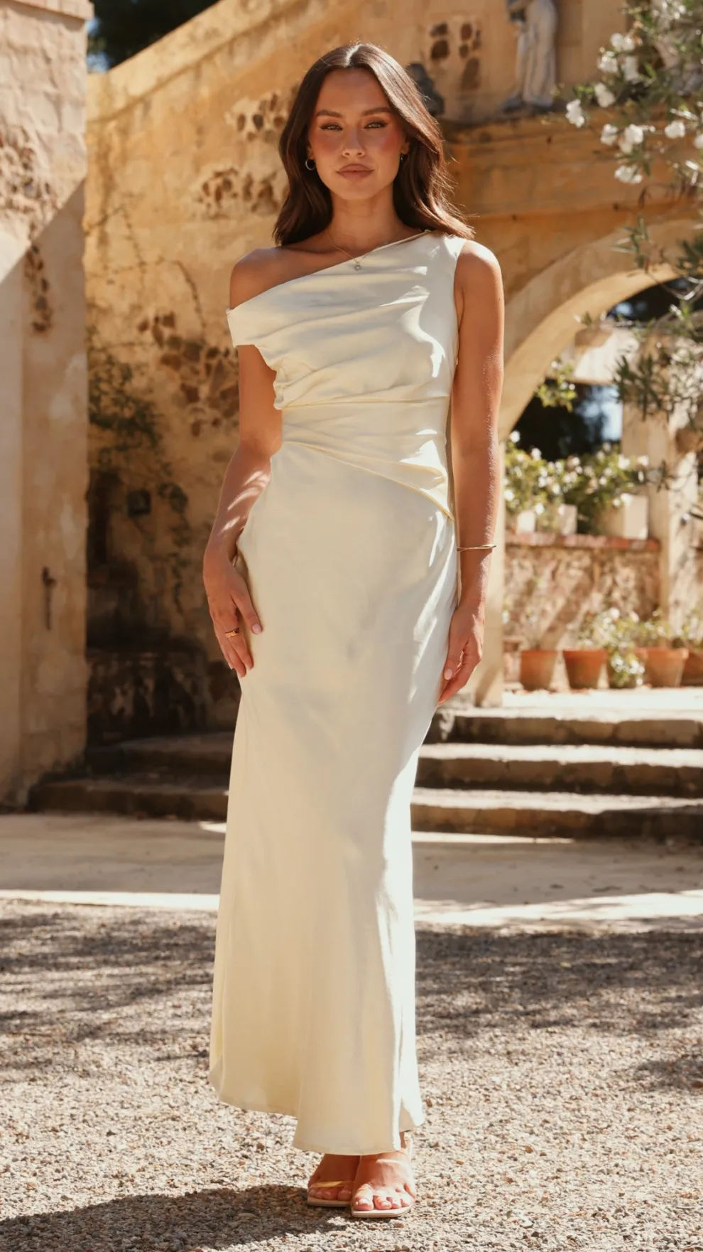 Auria Off Shoulder Maxi Dress - Yellow