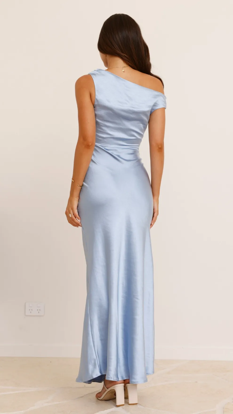 Auria Off Shoulder Maxi Dress - Blue