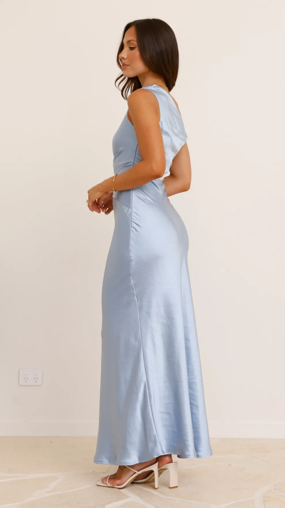 Auria Off Shoulder Maxi Dress - Blue