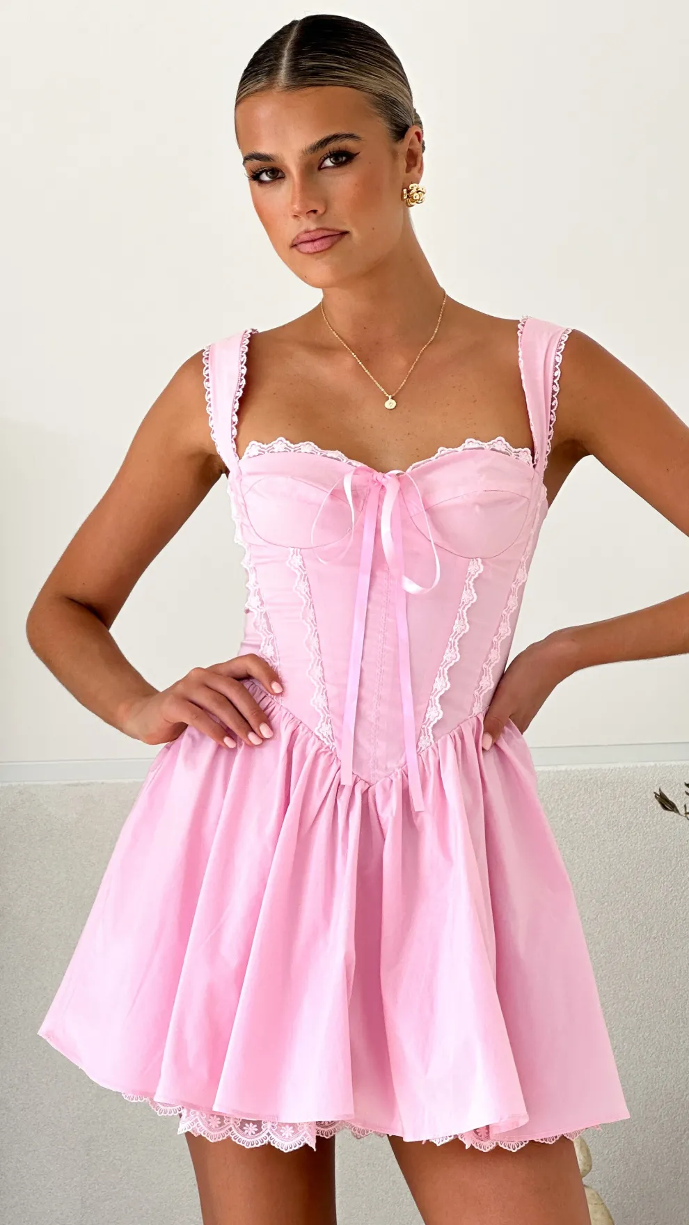 Avery Mini Dress - Pink