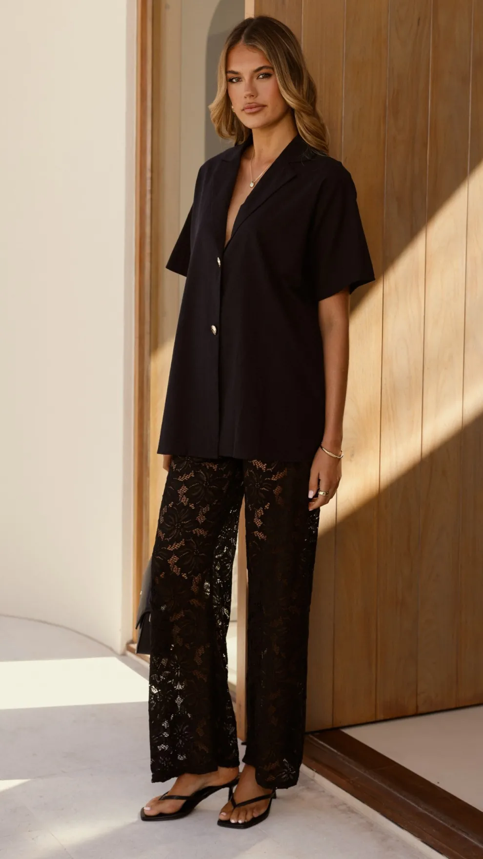 Azura Shirt And Pants Set - Black