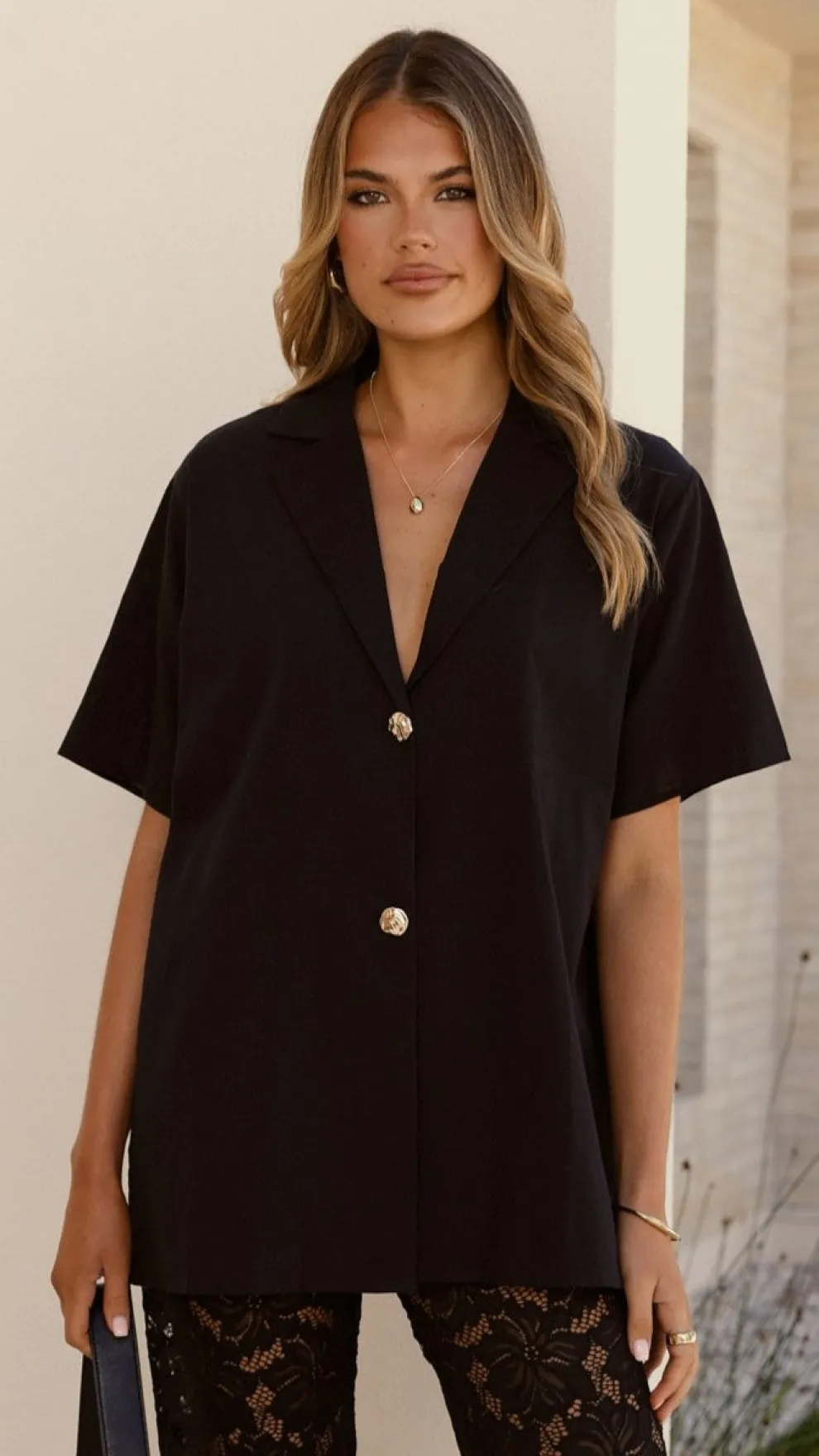 Azura Shirt And Pants Set - Black