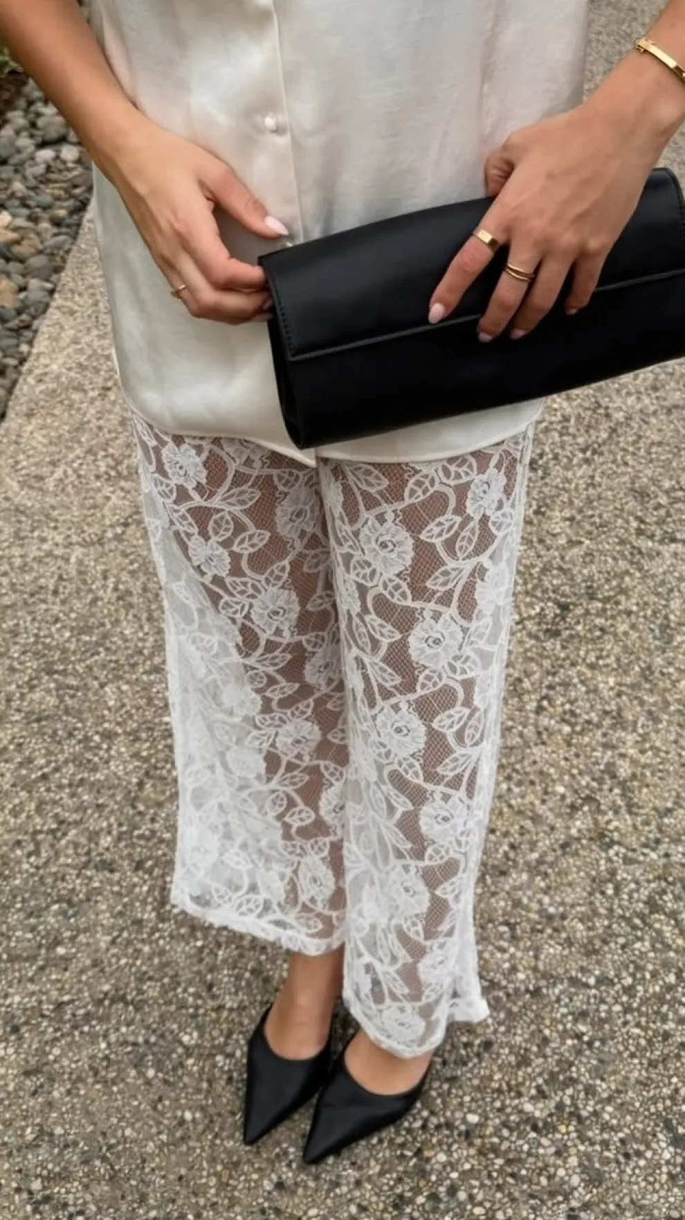 Baxter Pant - White Lace