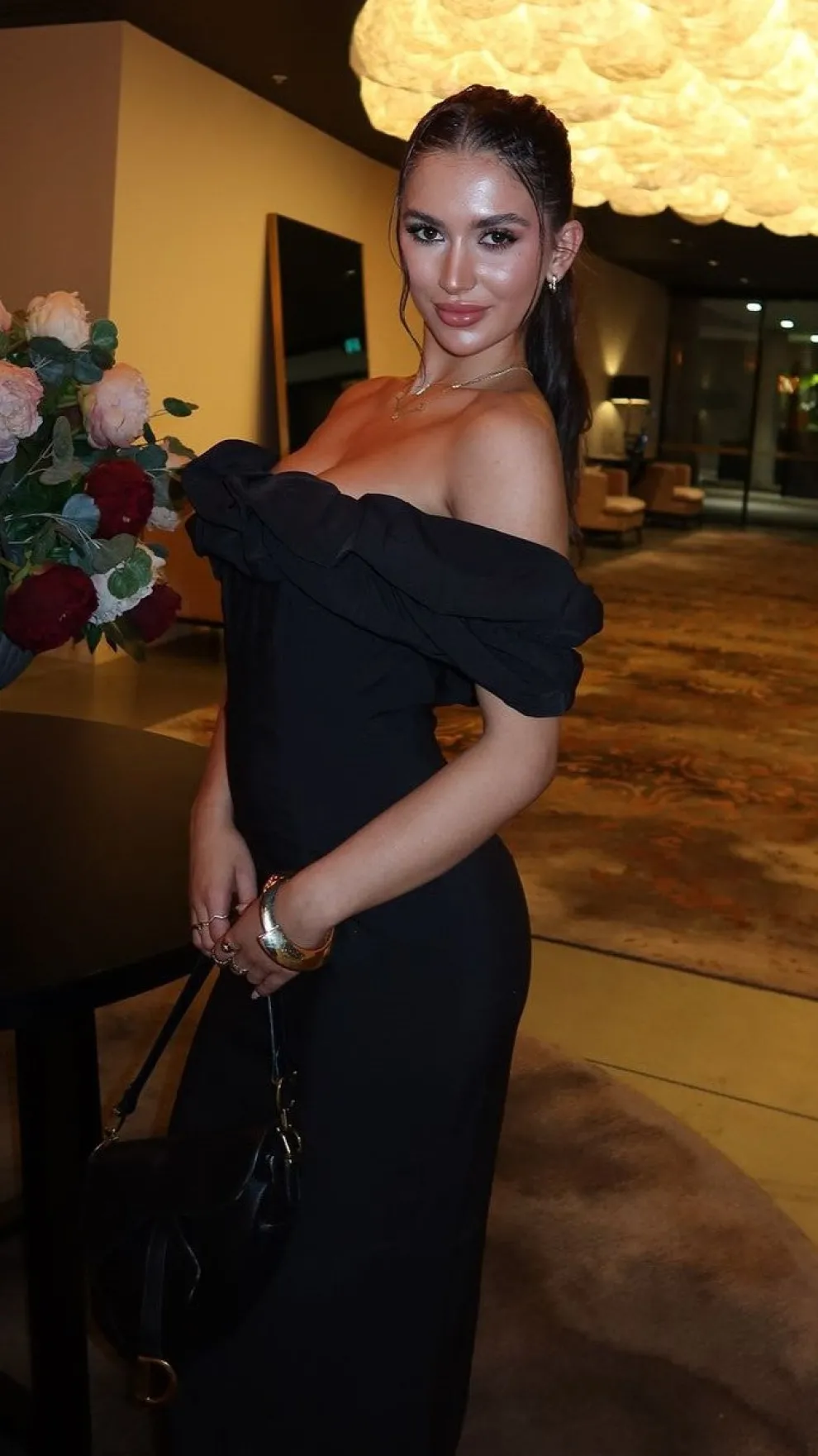 Bernadette Midi Dress - Black