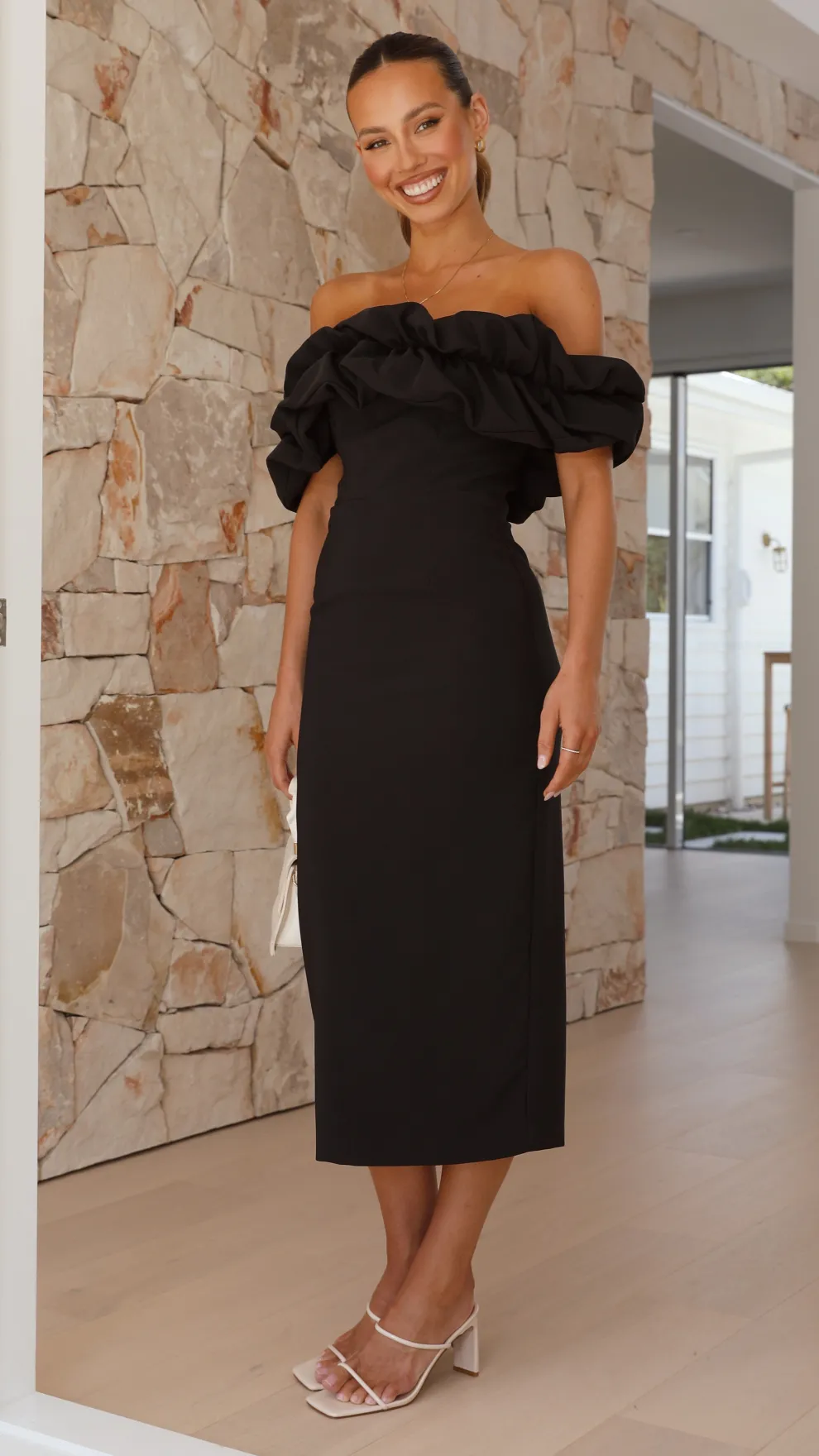 Bernadette Midi Dress - Black