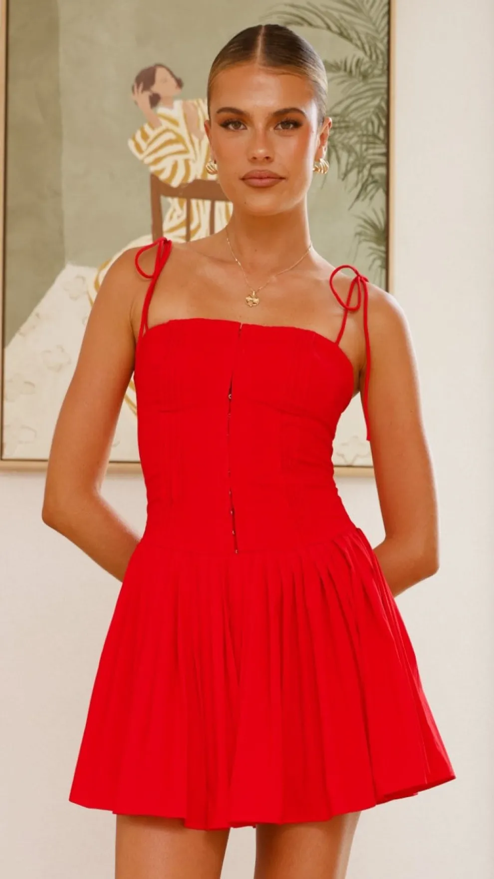 Bethi Mini Dress - Red