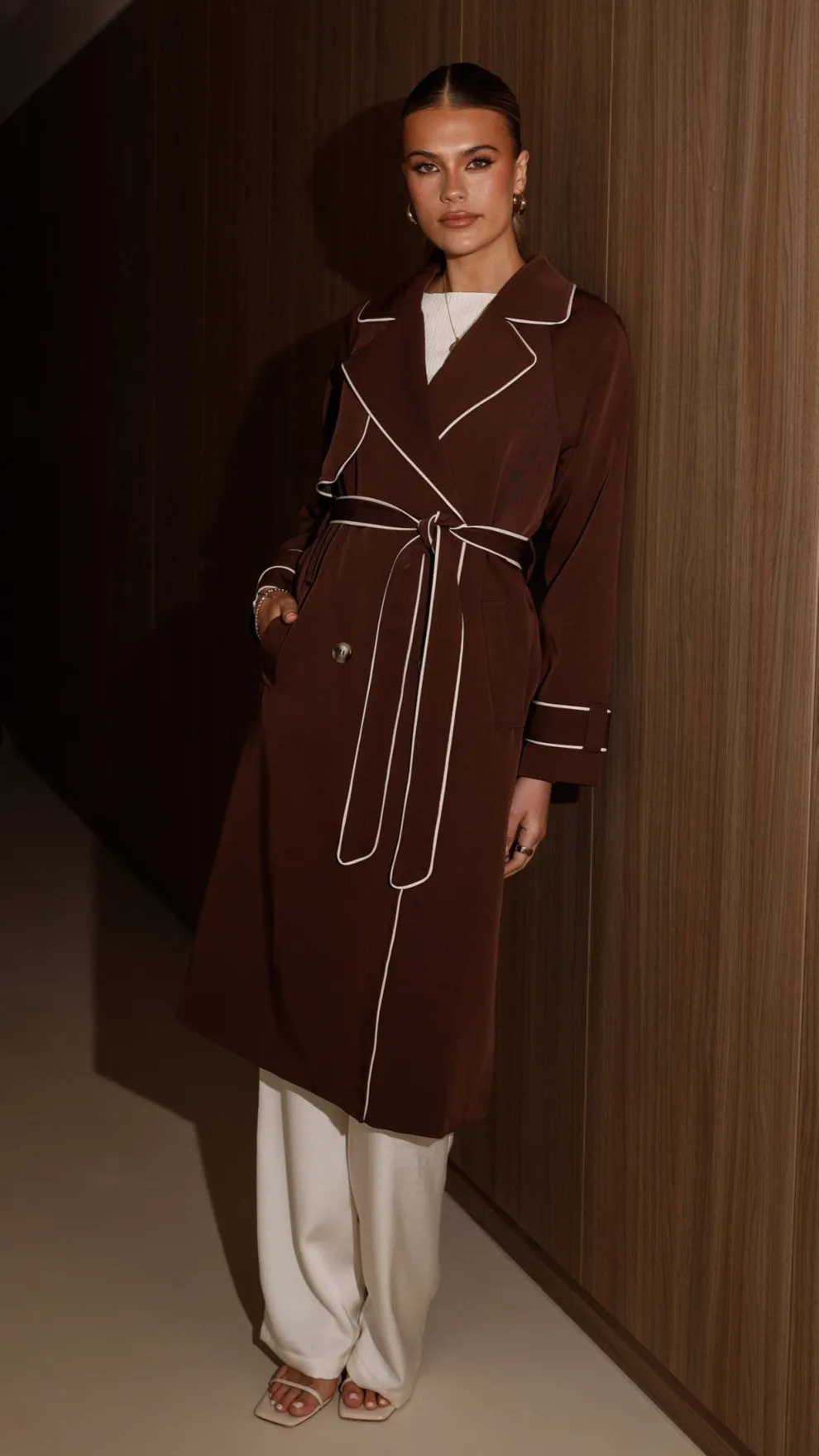 Blanca Trench Coat - Espresso