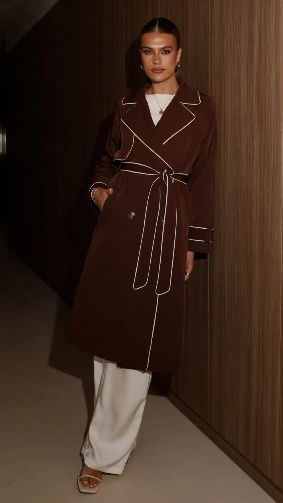 Blanca Trench Coat - Espresso