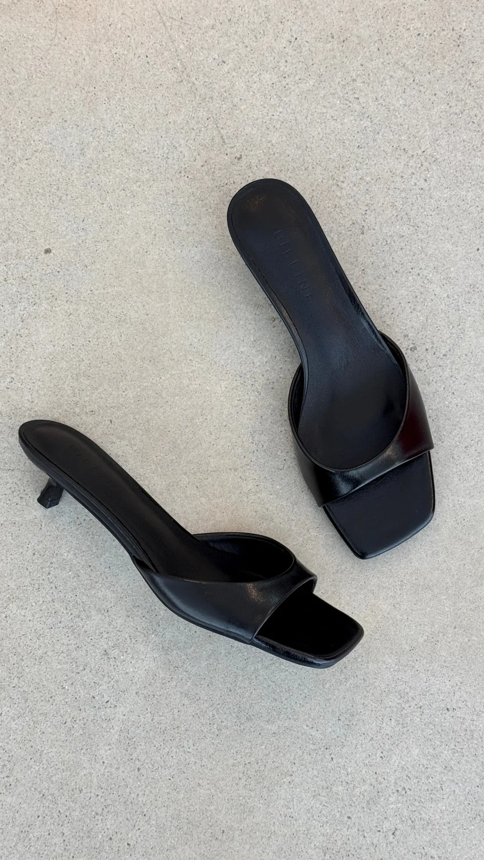 Blossom Heels - Black Shine