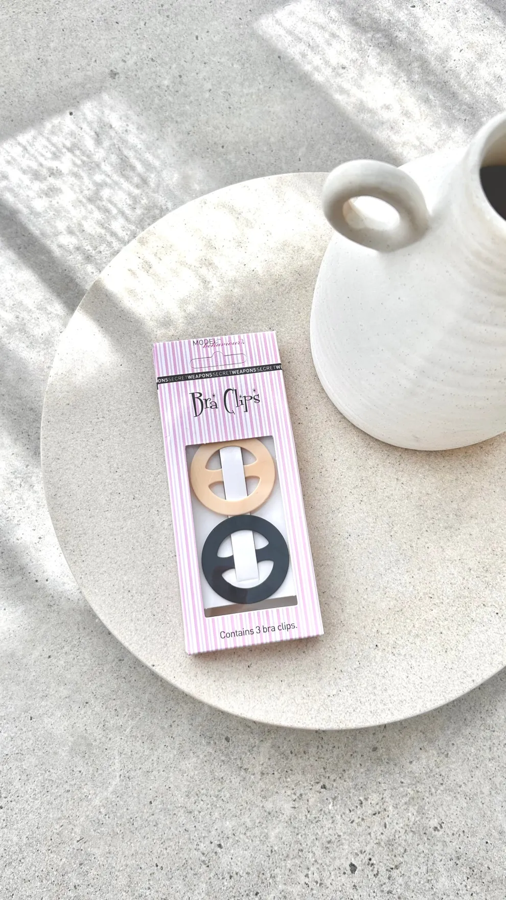 Bra Clips 3 Pack - Clear/Nude/Black
