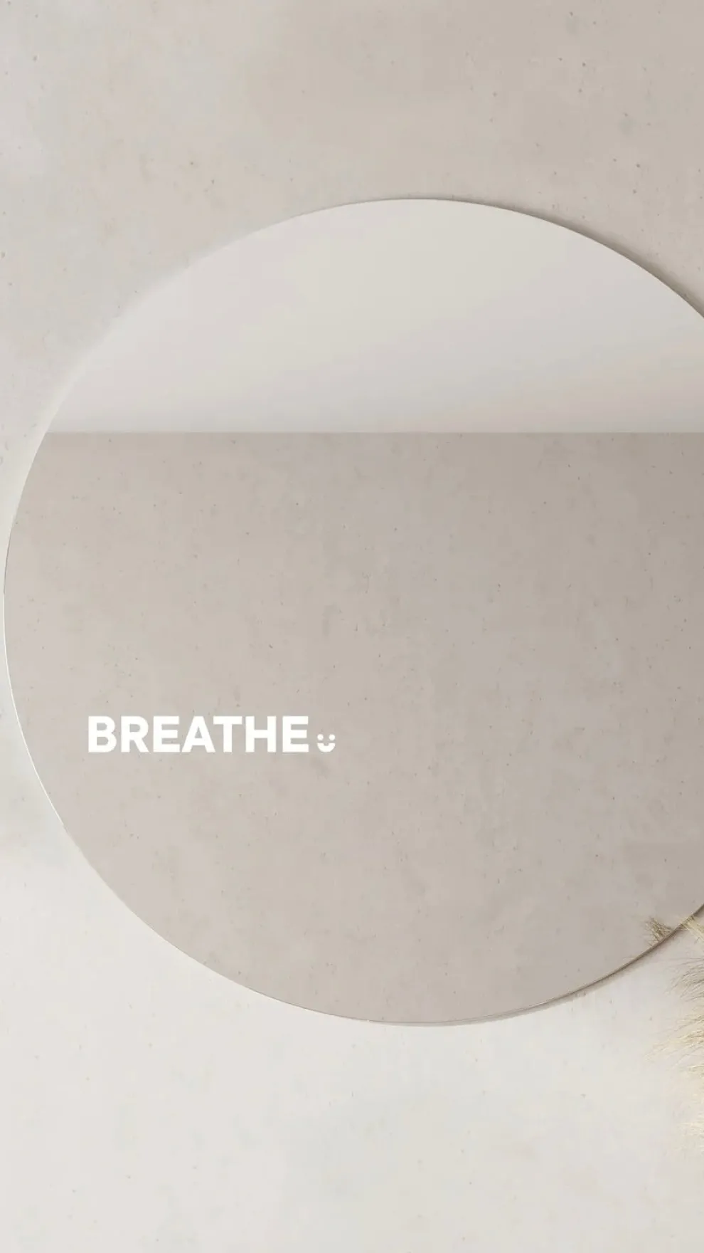 Breathe- Affirmation Mirror Sticker
