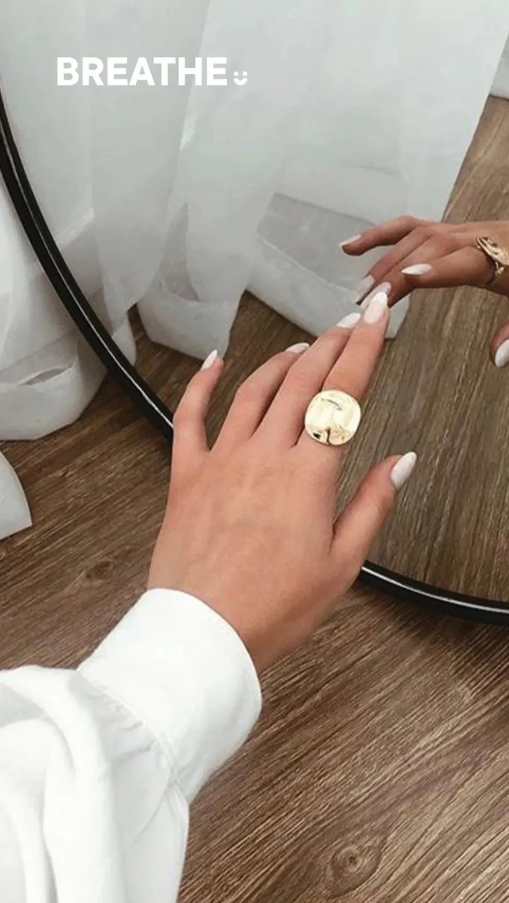 Breathe- Affirmation Mirror Sticker