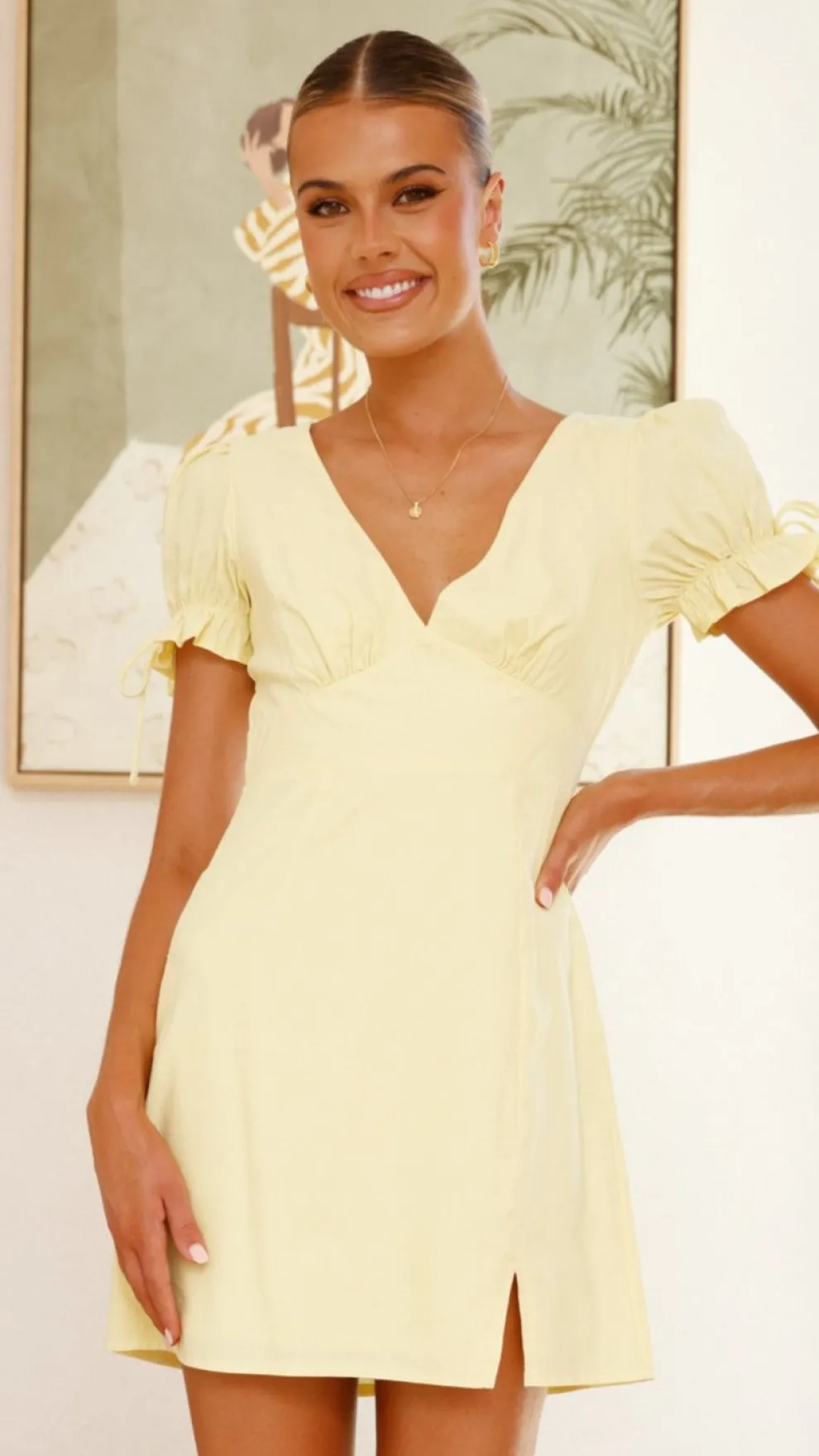Breigh Mini Dress - Lemon