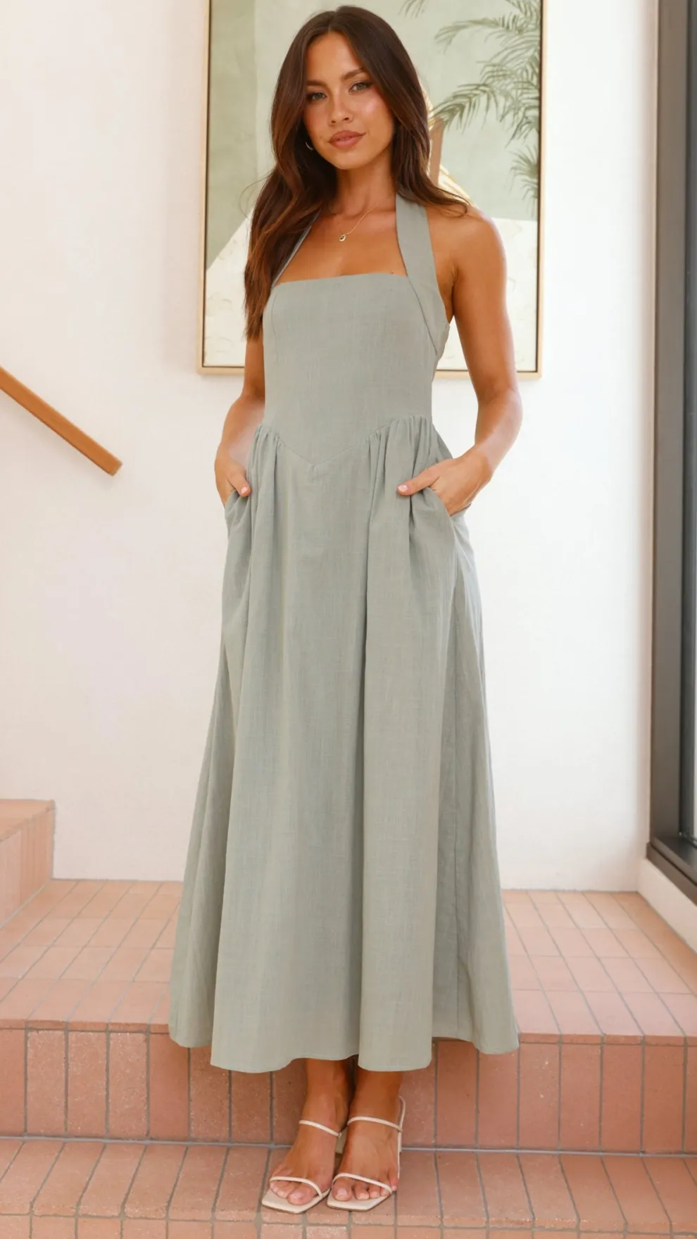 Caden Maxi Dress - Sage
