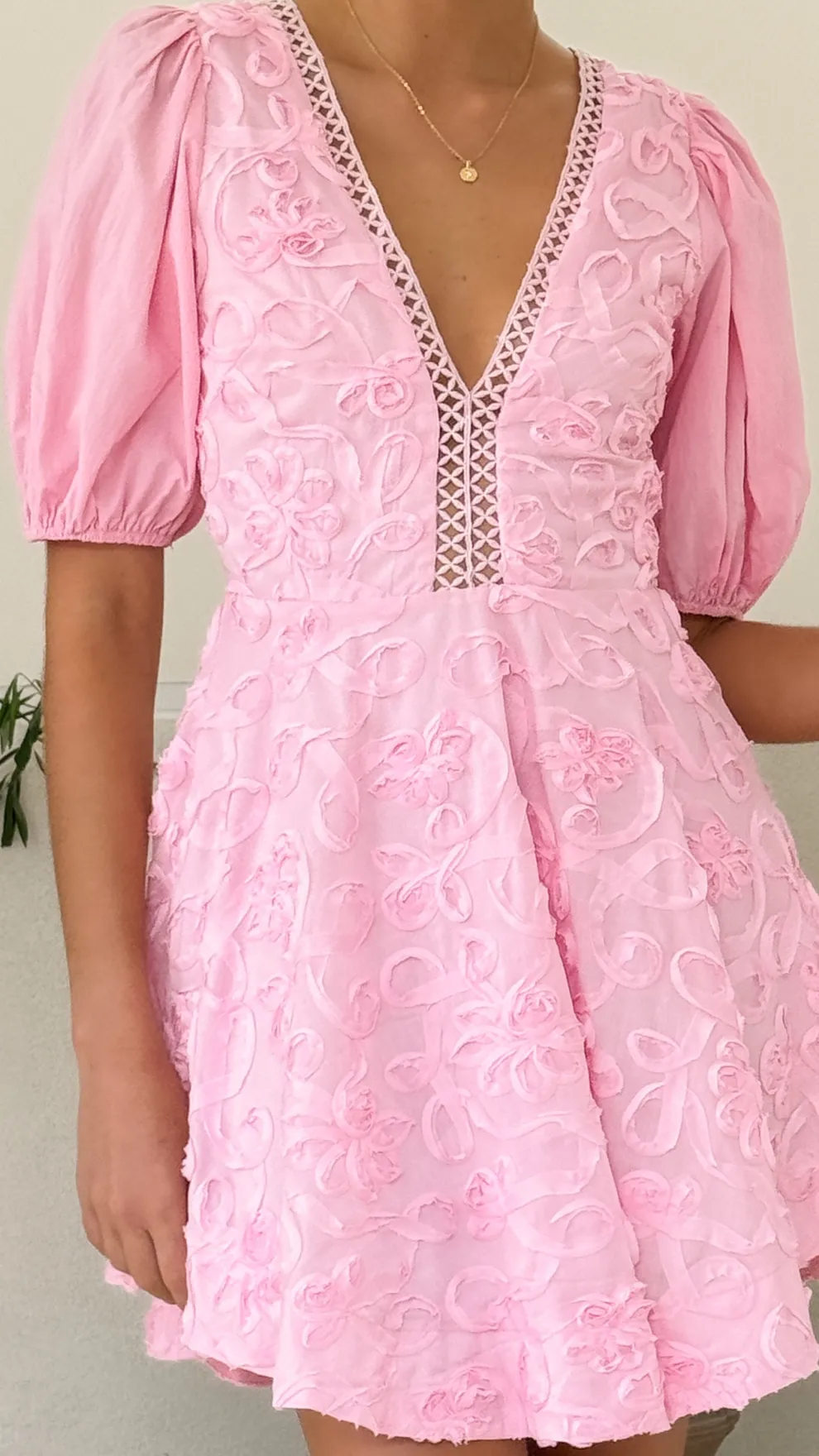 Calanthe Mini Dress - Soft Pink