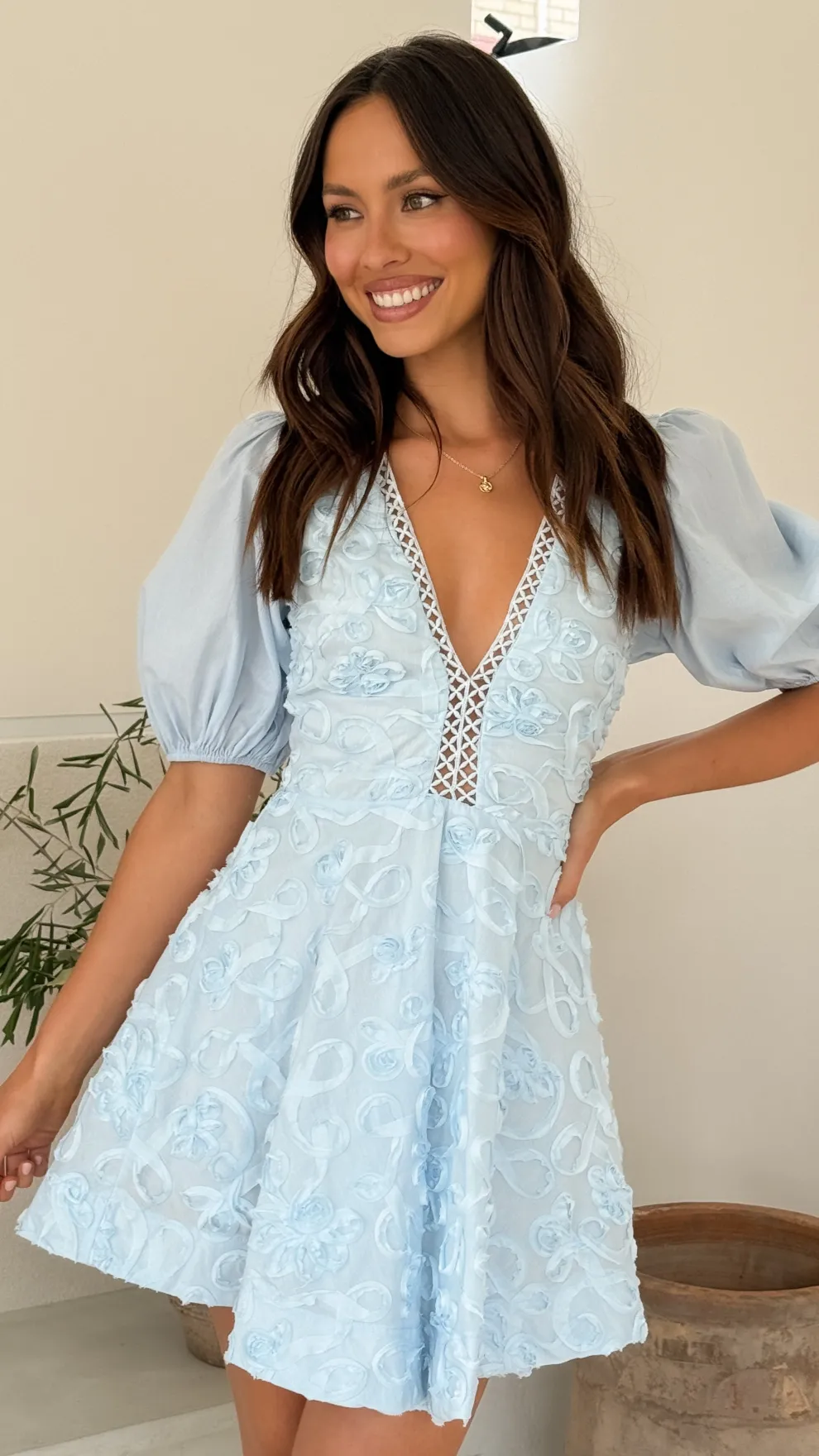 Calanthe Mini Dress - Blue