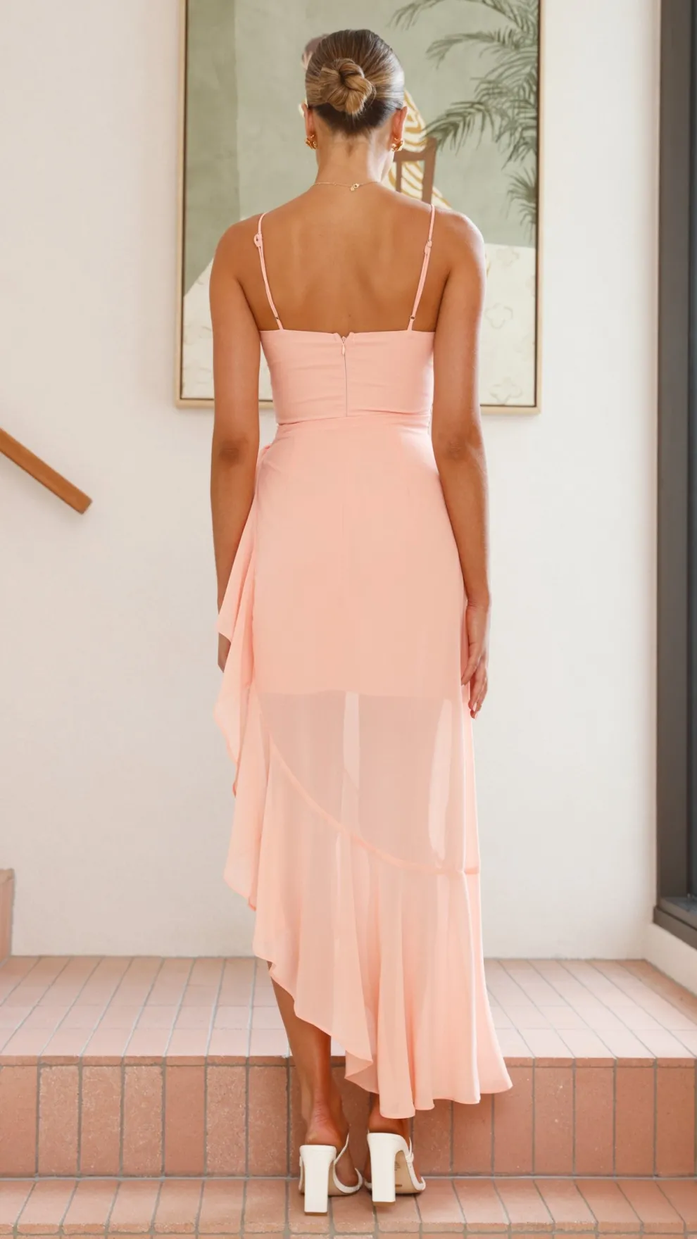 Caliste Midi Dress - Peach