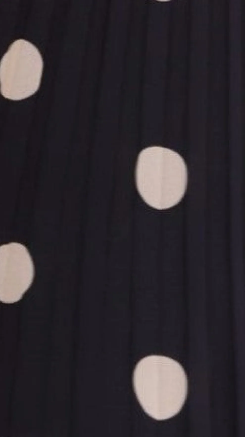 Cambree Peplum Top and Maxi Skirt Set - Black / Beige Polka Dot