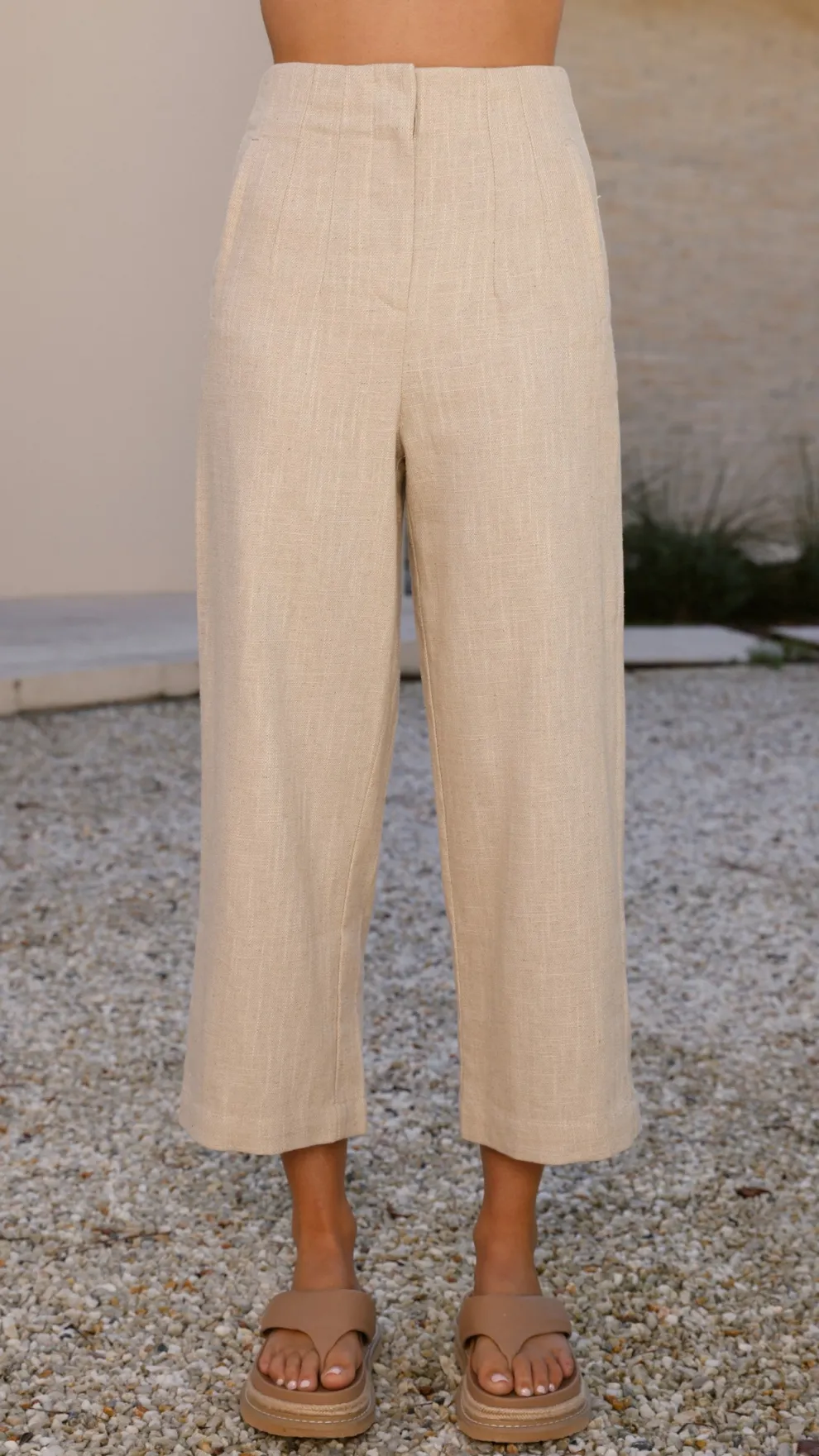 Cammie Capri Pants - Oat