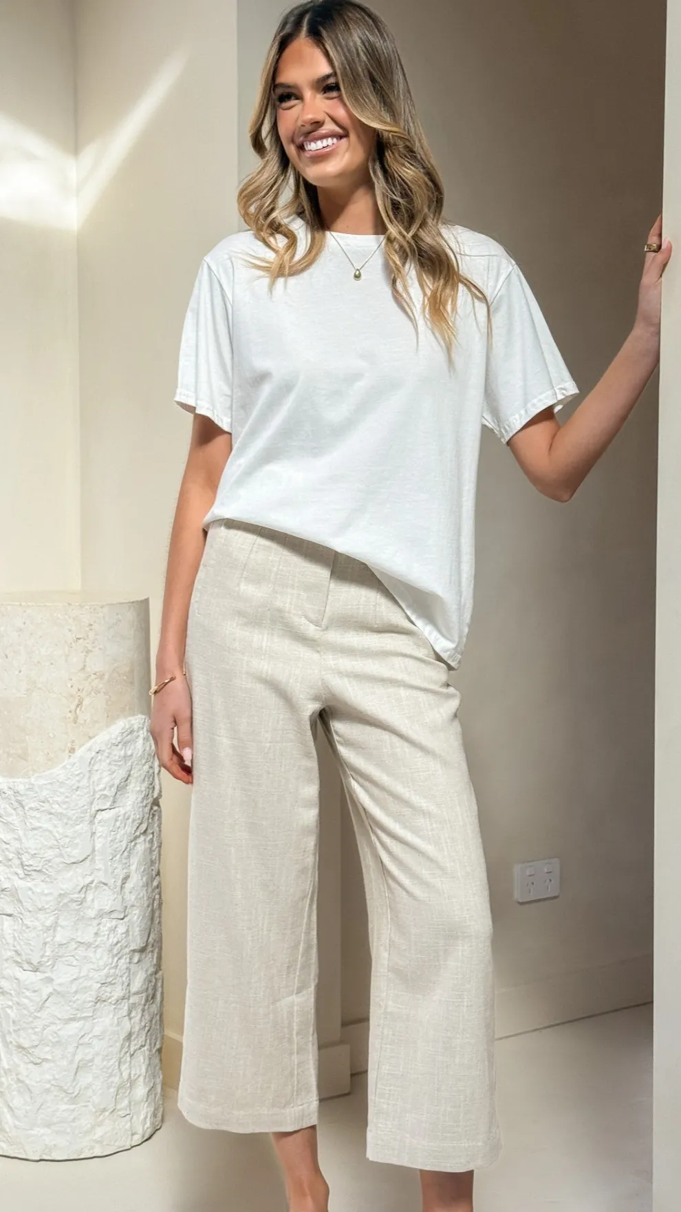 Cammie Capri Pants - Oat