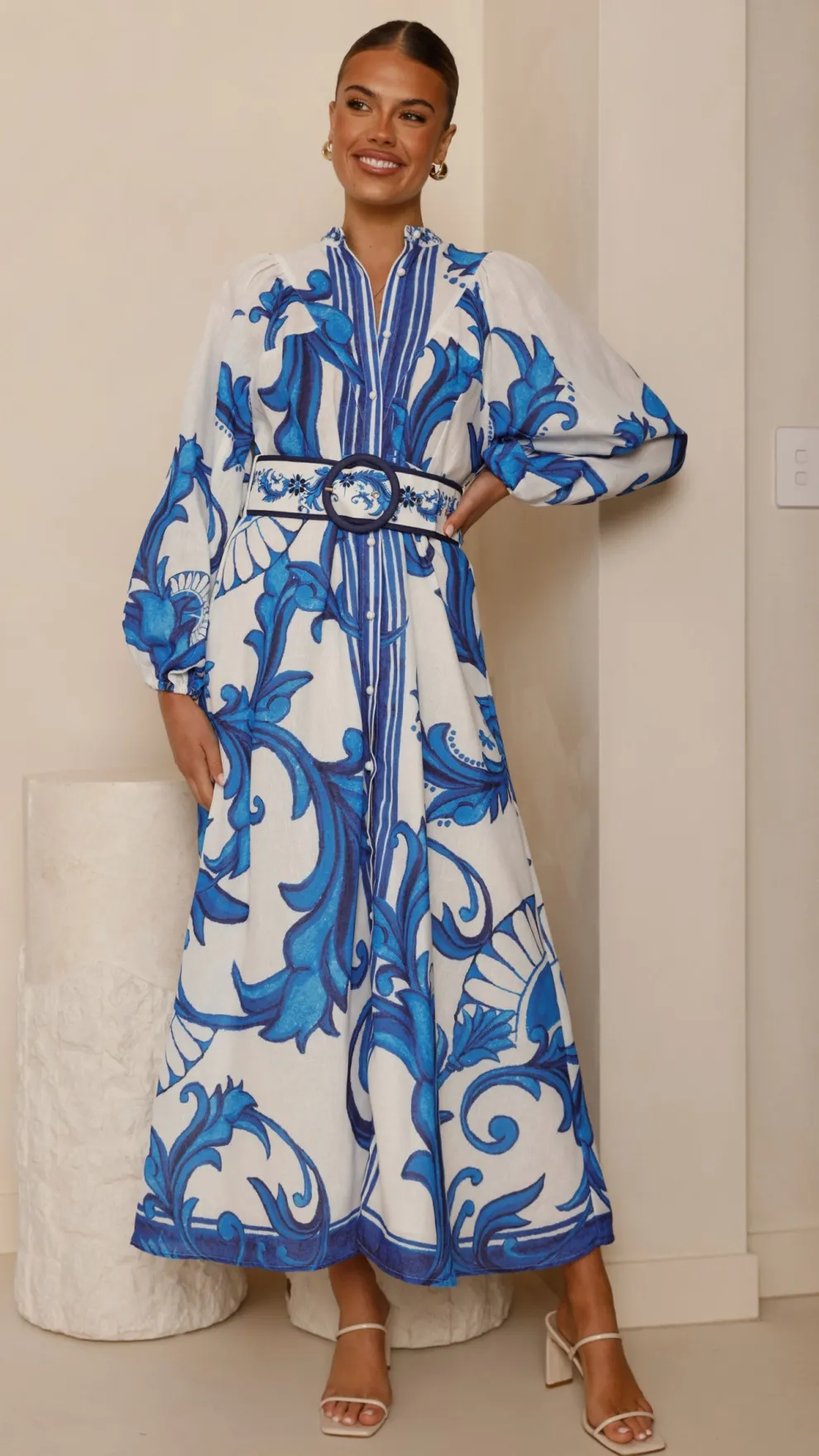 Carmal Long Sleeve Maxi Dress - Paradise