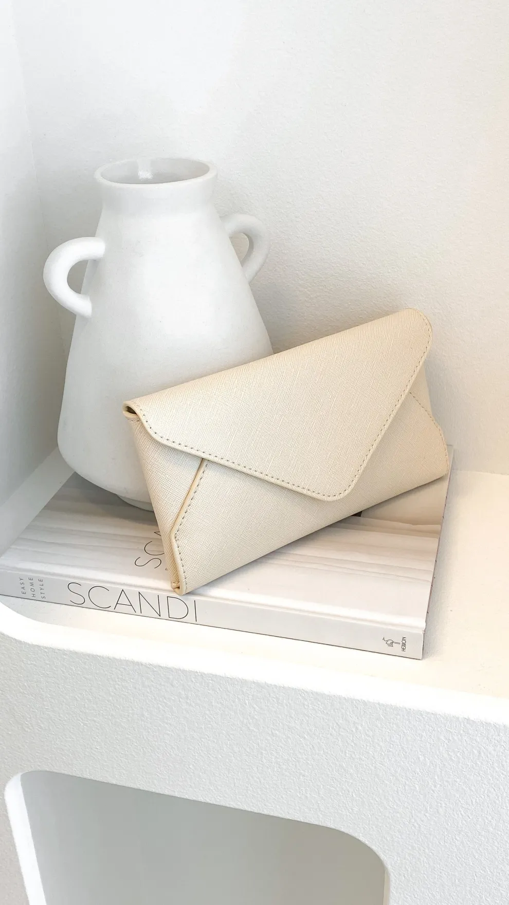 Carmen Envelope Cross Body Bag - Cream