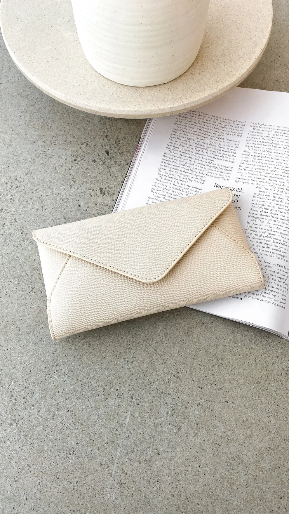 Carmen Envelope Cross Body Bag - Cream