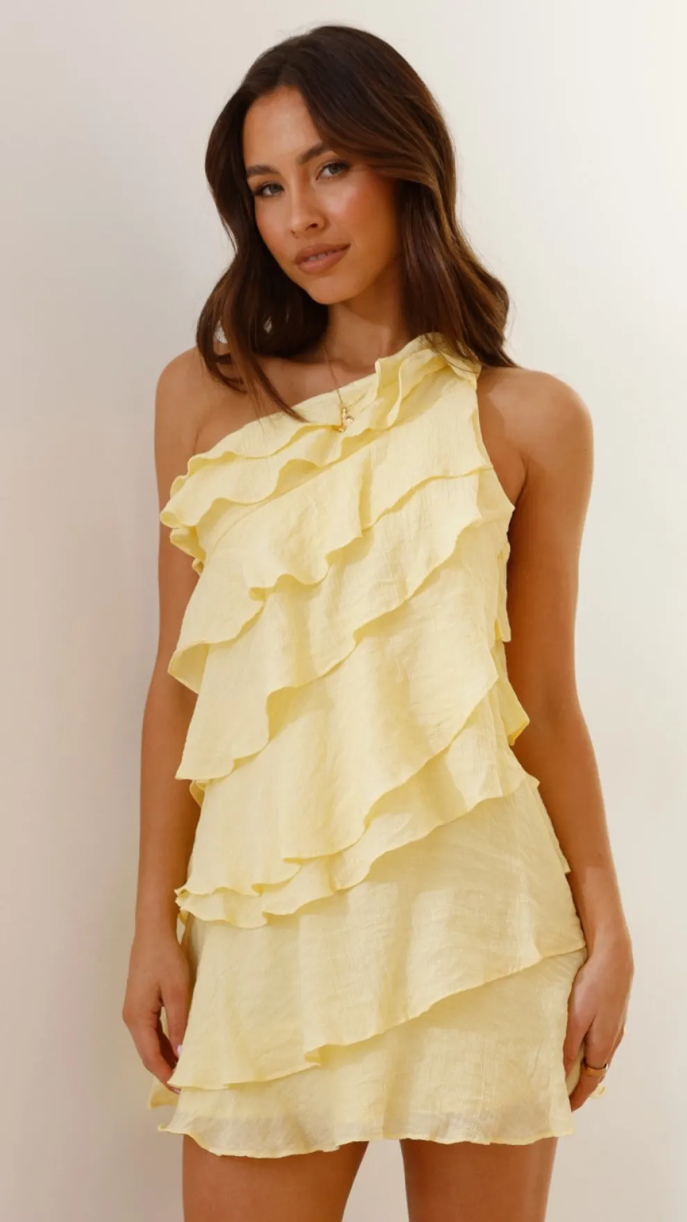 Cassidi Mini Dress - Lemon