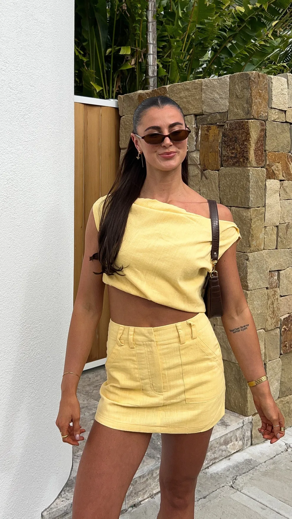 Charla Mini Skort - Yellow