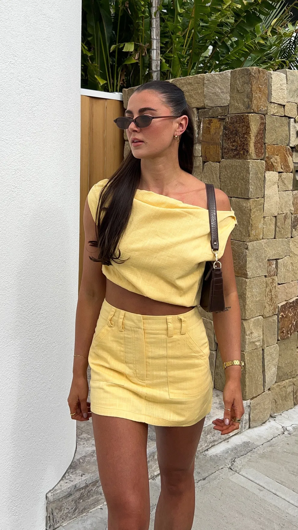 Charla Mini Skort - Yellow