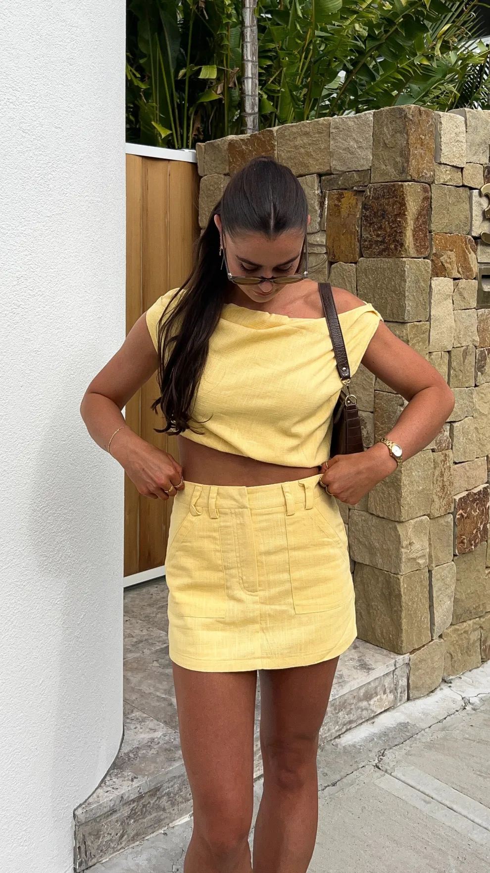 Charla Mini Skort - Yellow