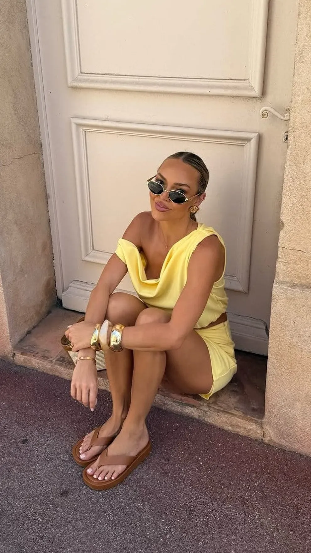 Charla Mini Skort - Yellow