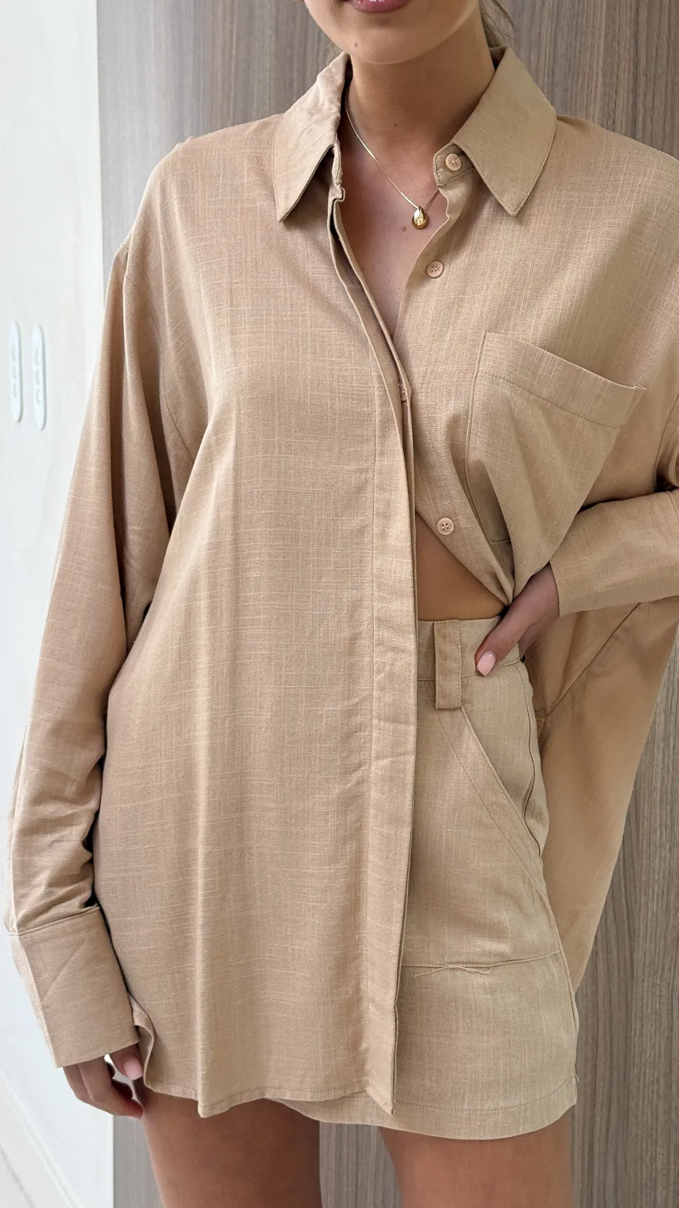 Charla Mini Skort - Mocha