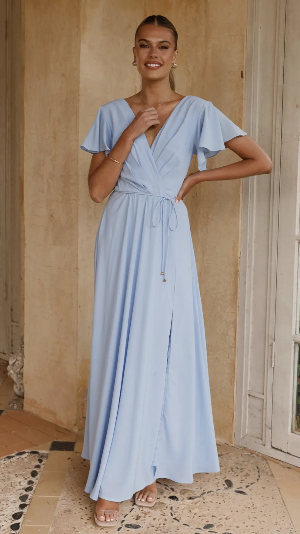 Charlize Maxi Dress - Blue