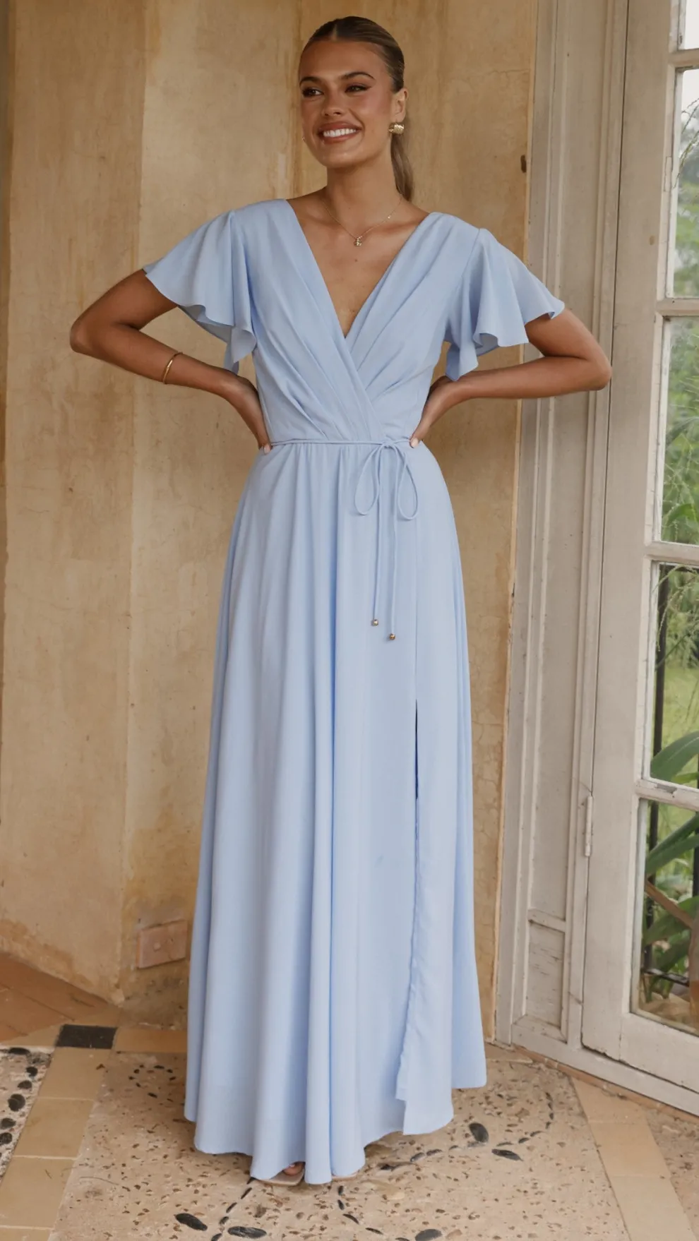 Charlize Maxi Dress - Blue