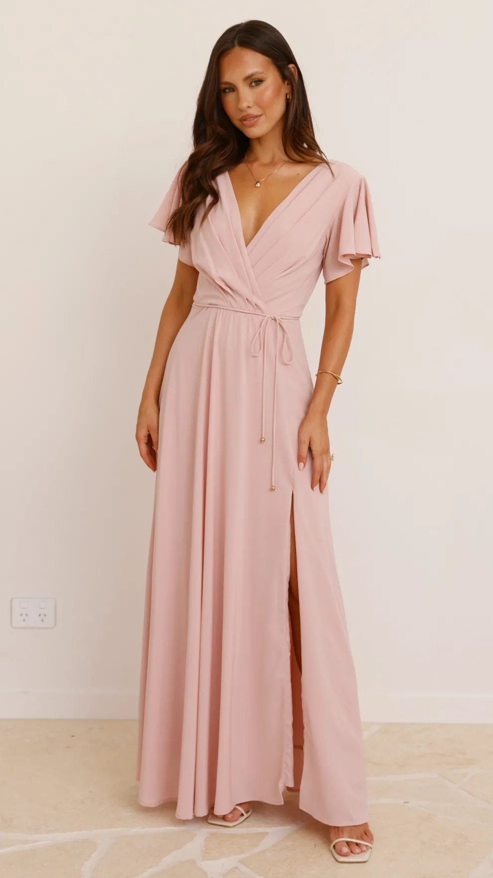 Charlize Maxi Dress - Dusty Pink
