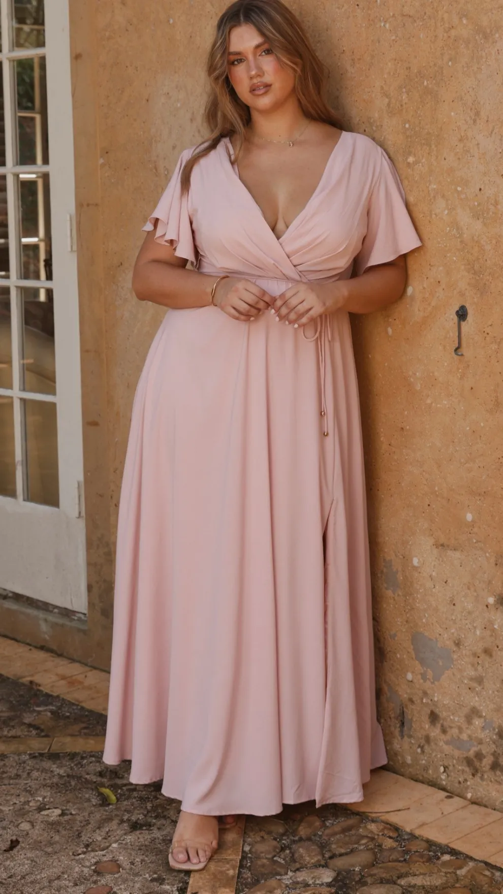 Charlize Maxi Dress - Dusty Pink