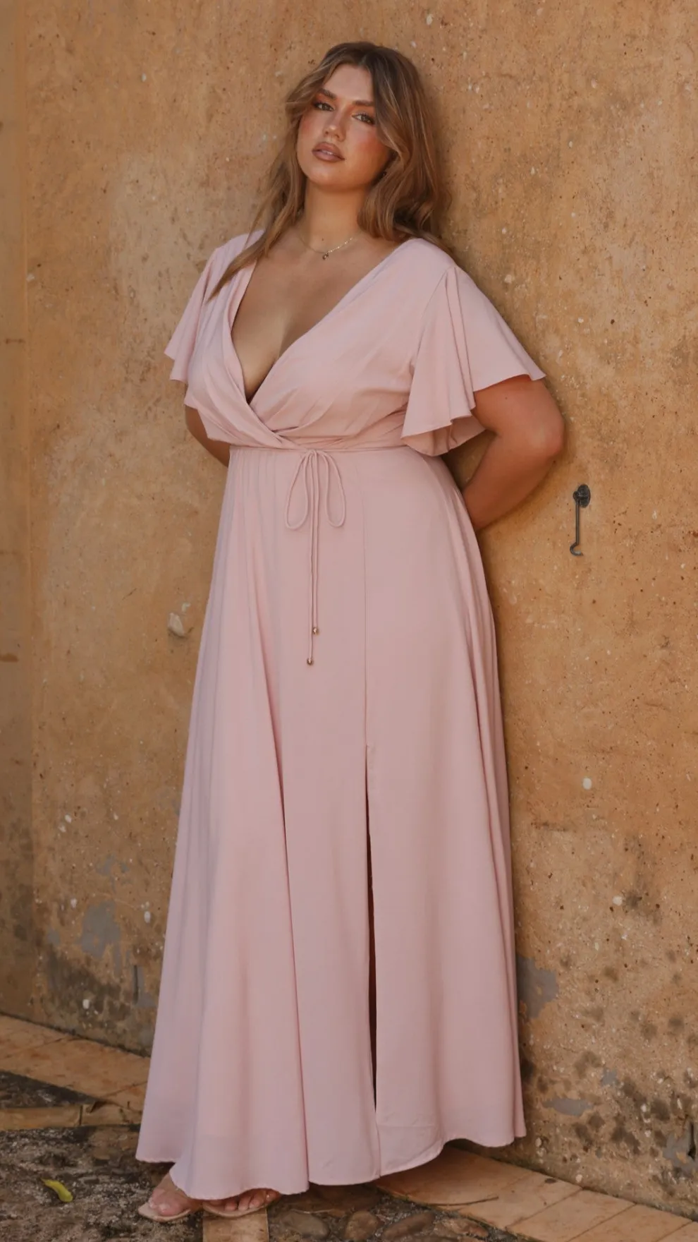 Charlize Maxi Dress - Dusty Pink