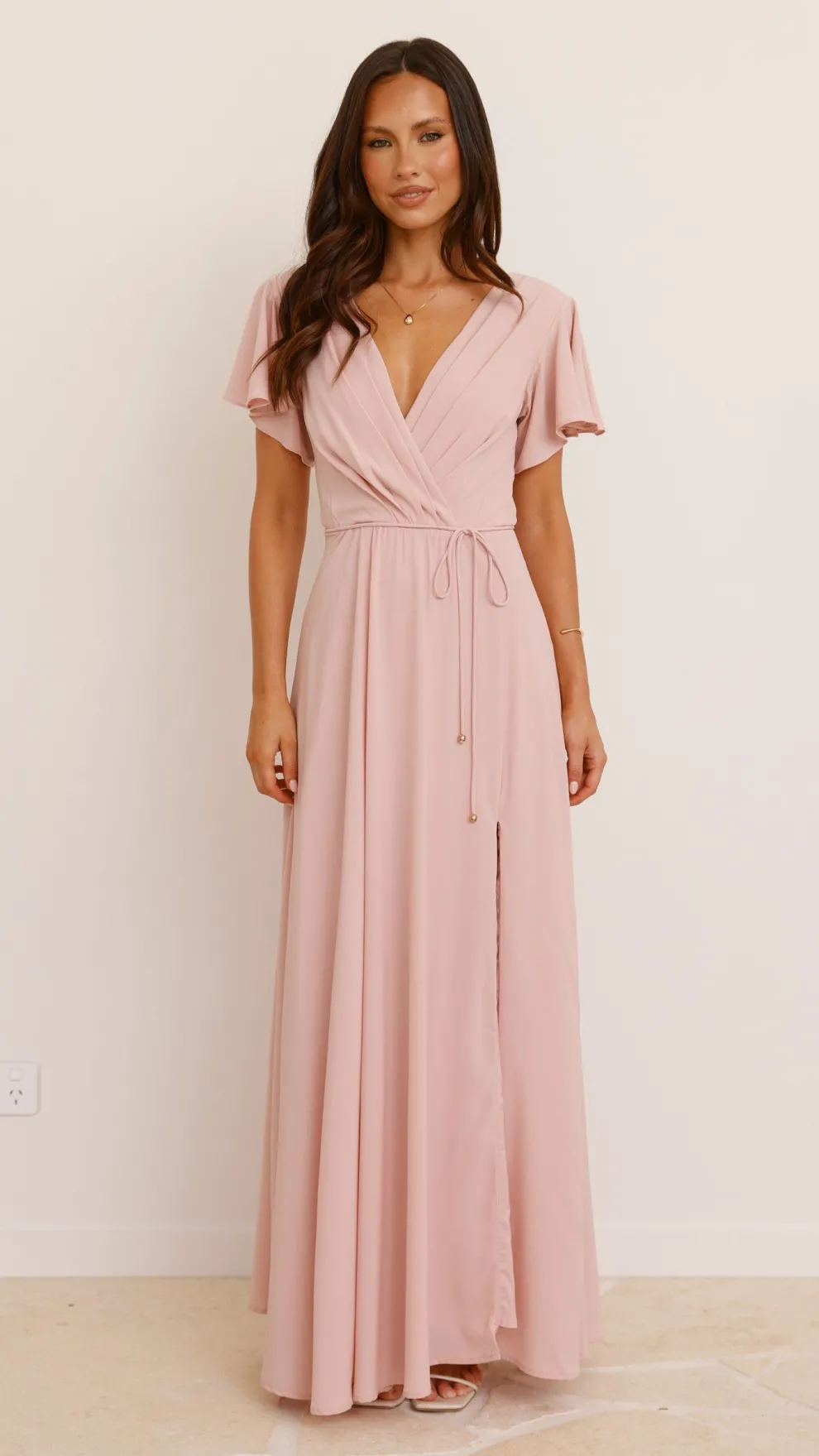 Charlize Maxi Dress - Dusty Pink